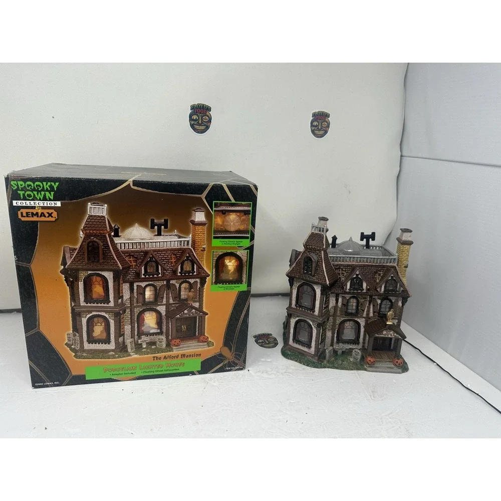 2002 Lemax Alford Mansion Spooky Town Halloween Village House Spookside Estates